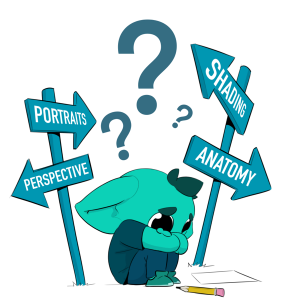 Overwhelming online art tutorials