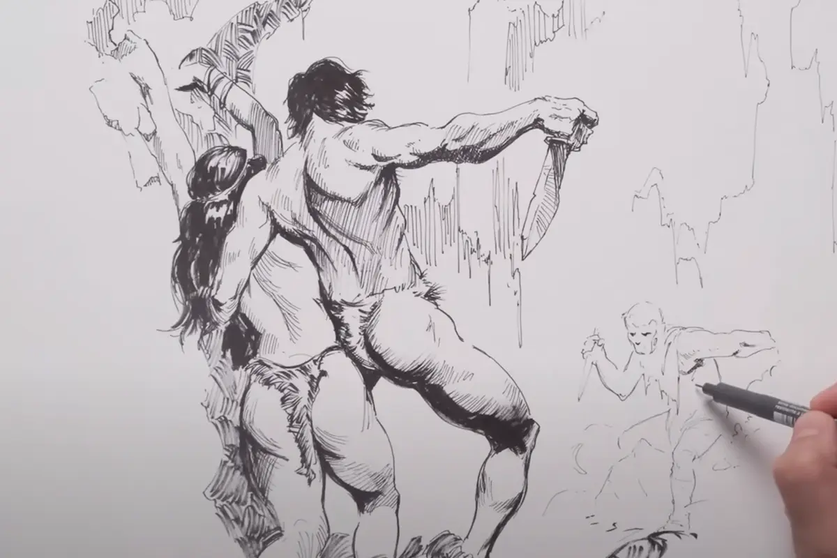 Estudo do Frank Frazetta. E S T U D O!