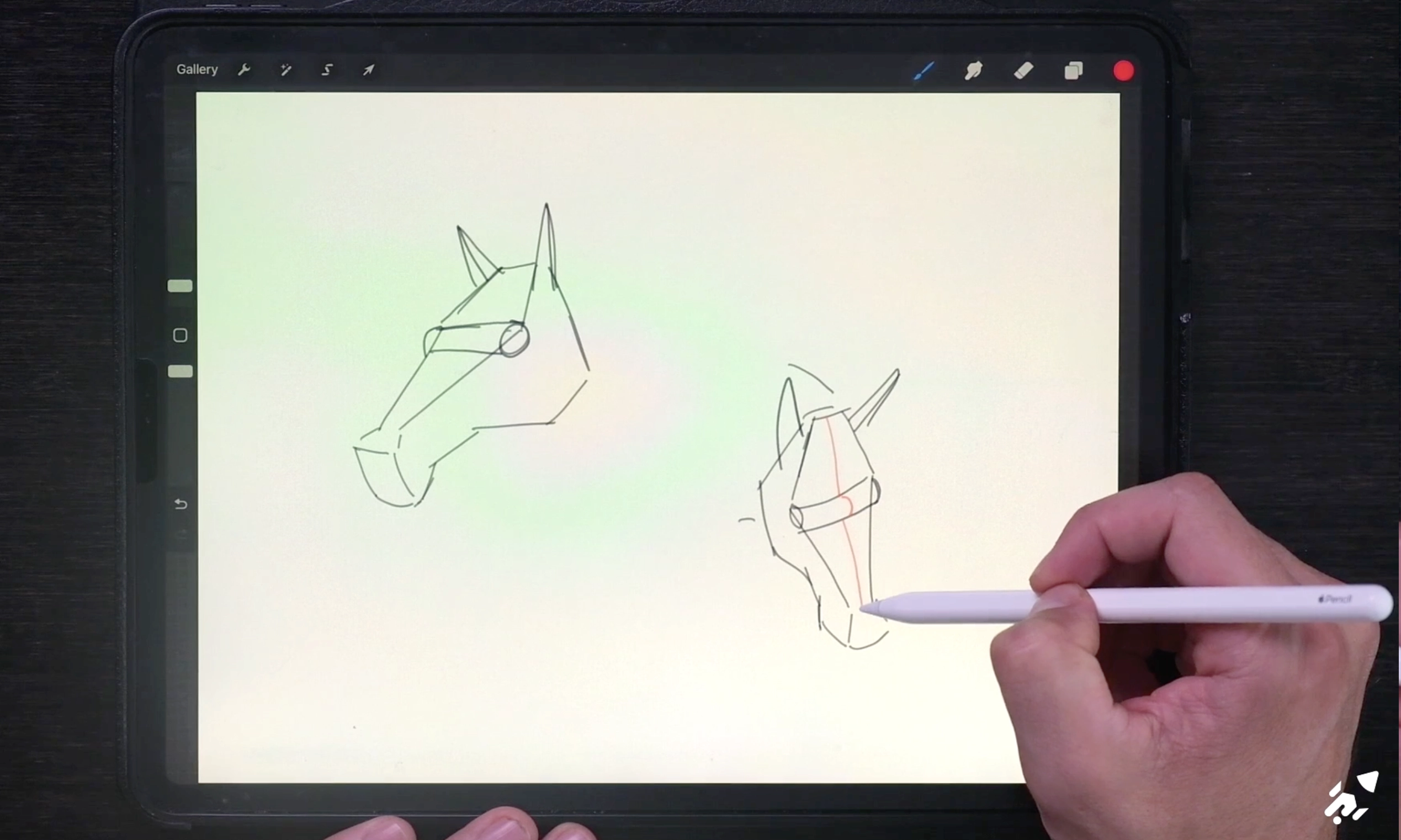 A cabeça de um cavalo é só uma combinação de caixas e cilindros manipulados